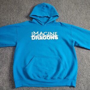 Imagine Dragons Hoodie Large Blue Mercury World Tour Band Merch Music Street